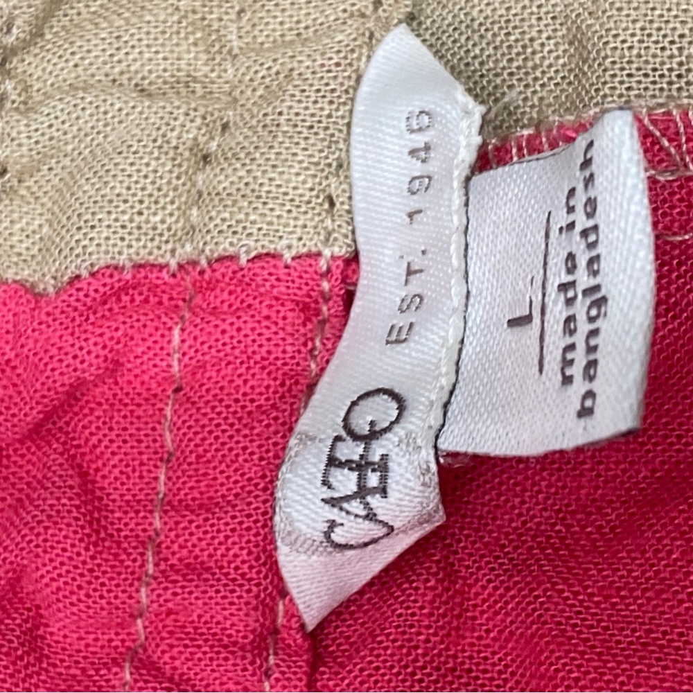 Cato Pink and Tan Ruffled BOHO Camisole - Picture 7 of 7